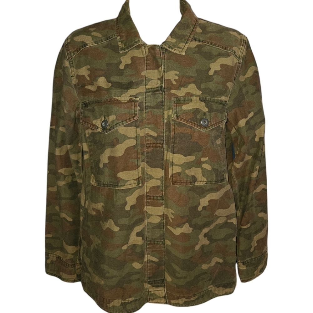 American Eagle Outfitters Anti-Love Camo Printed Long Sleeve Jacket - Picture 1 of 4
